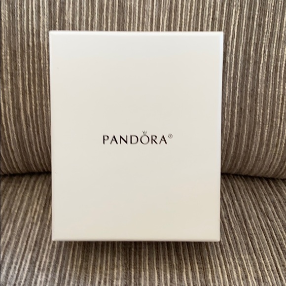 New Pandora 2015 Ornament Snowflake Ceramic with Logo Ribbon In Box - Picture 7 of 8